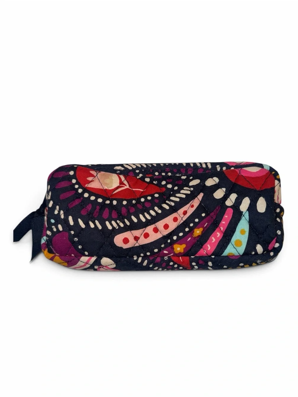 Vera Bradley Navy Floral Quilted Cosmetic Zip Case